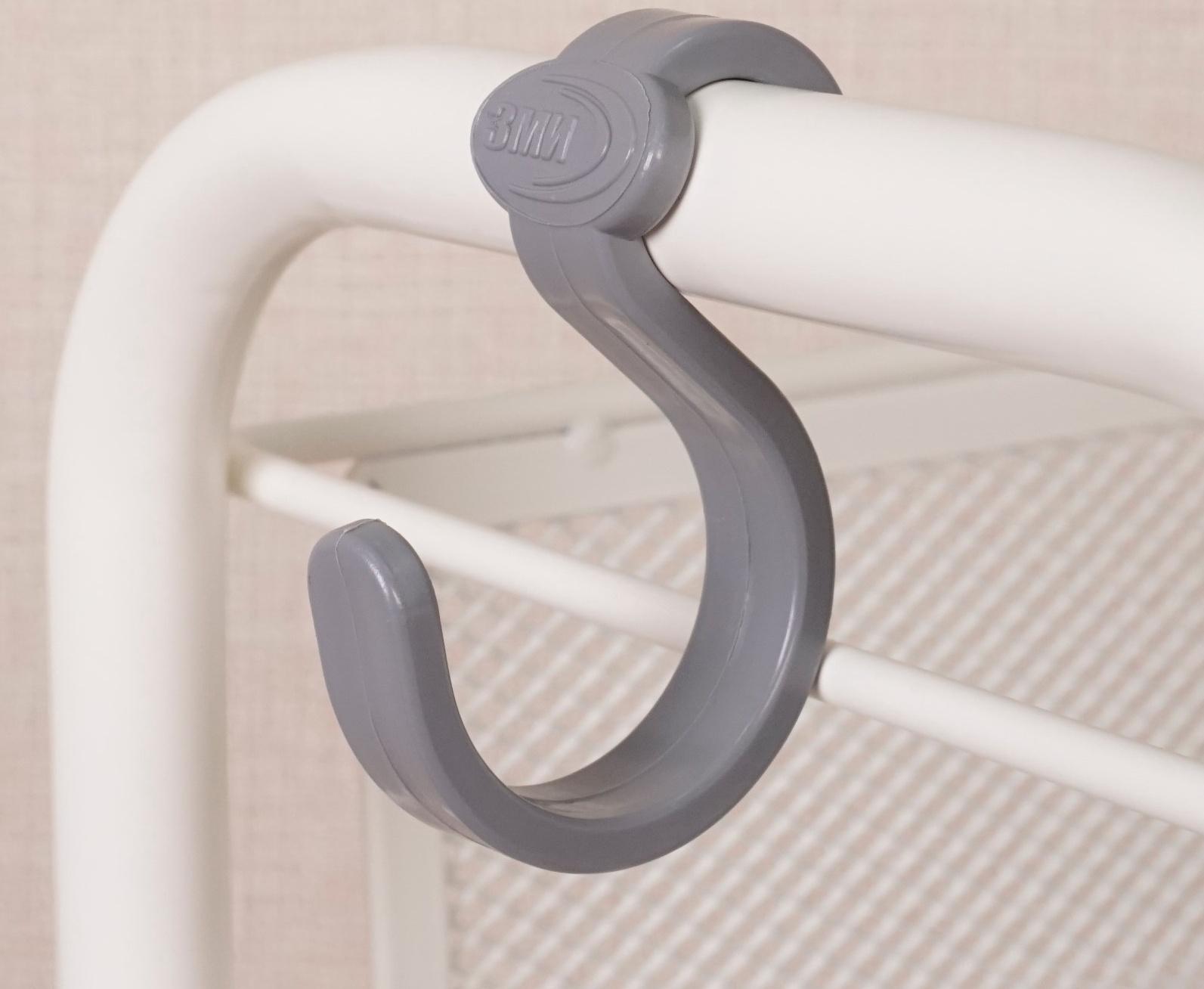 Этажерка на колёсиках «Ладья», 4х ярусная , 44×17×98,5 см, белая