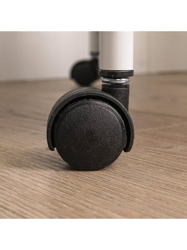 Этажерка на колёсиках «Ладья», 4х ярусная , 44×17×98,5 см, белая