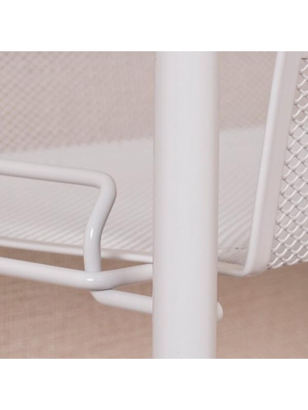 Этажерка на колёсиках «Ладья», 4х ярусная , 44×17×98,5 см, белая