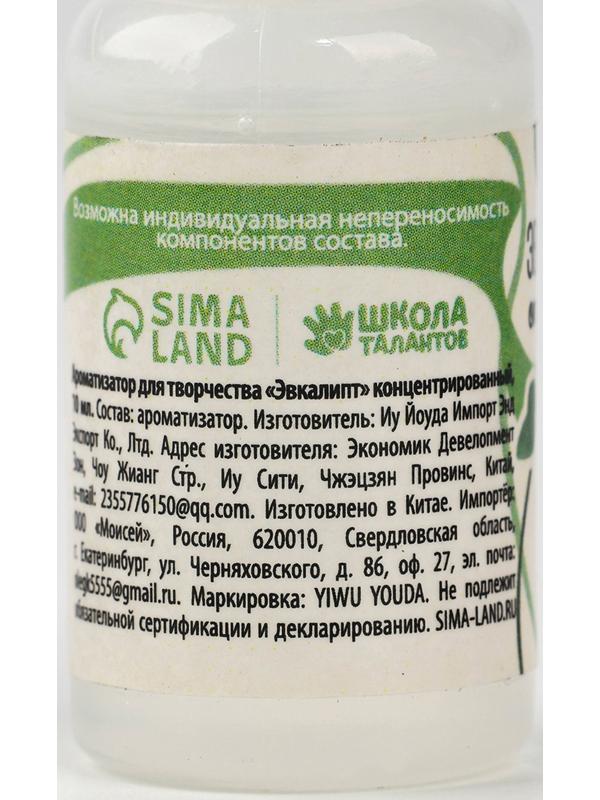 Ароматизатор для творчества «Эвкалипт», концентрированный, 10 мл