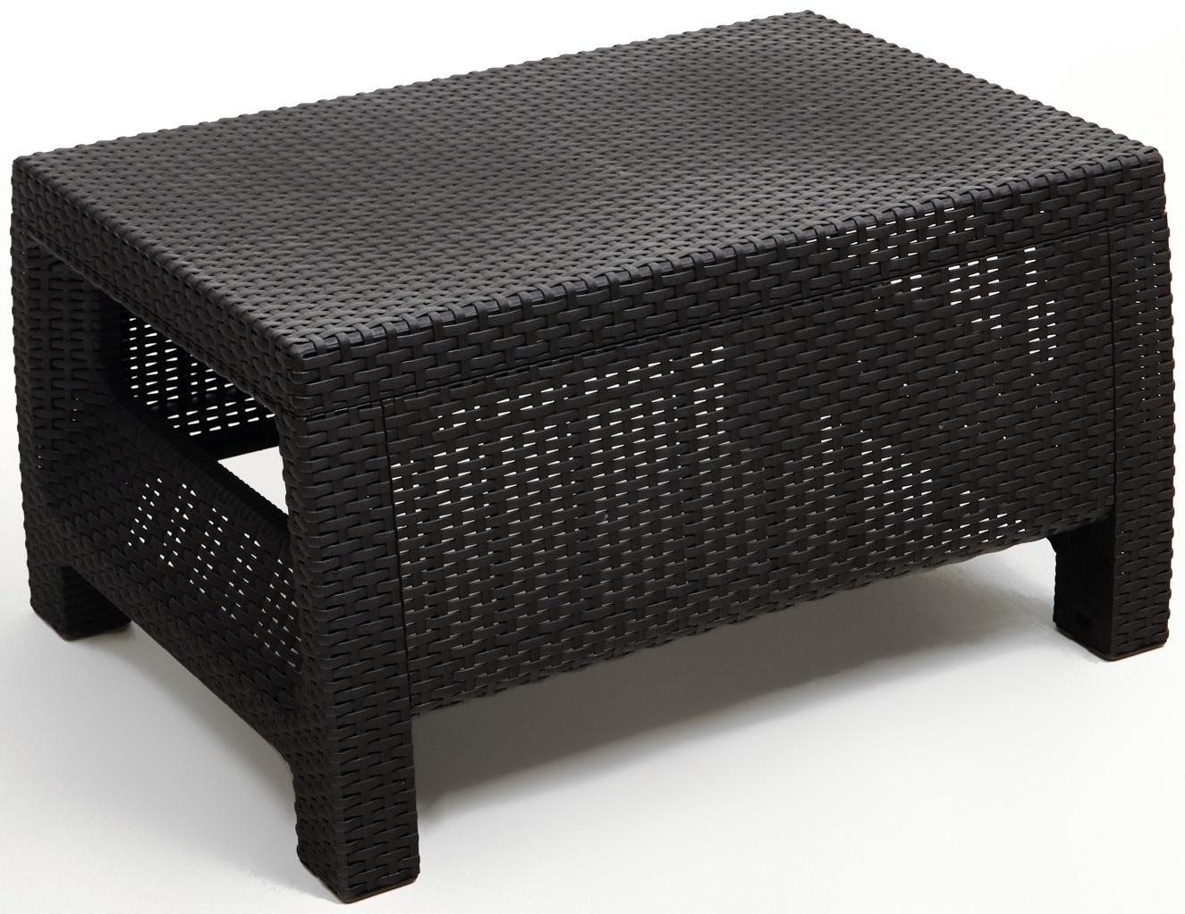 Набор садовой мебели: два кресла и стол, с подушками, мокко