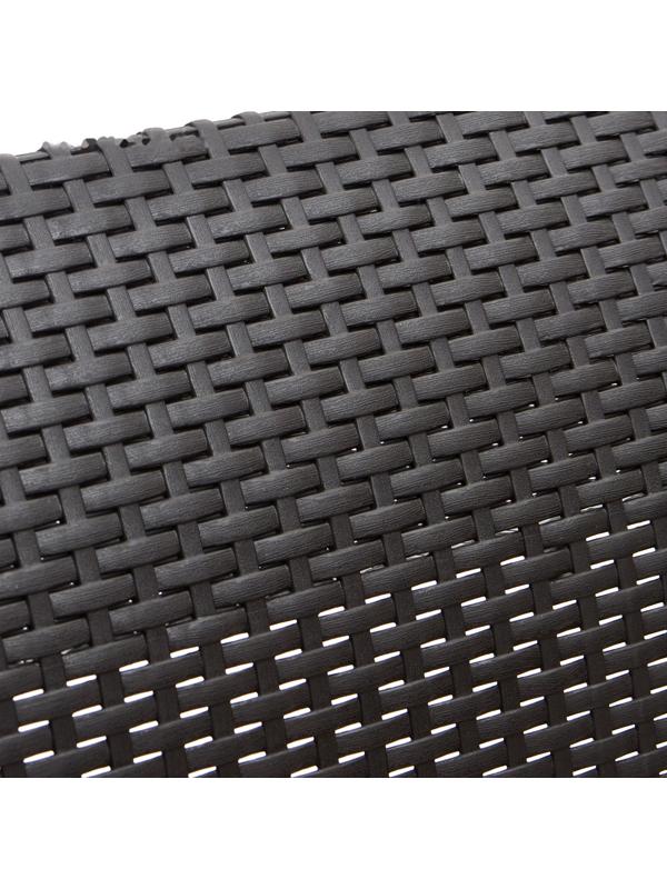 Набор садовой мебели: два кресла и стол, с подушками, мокко