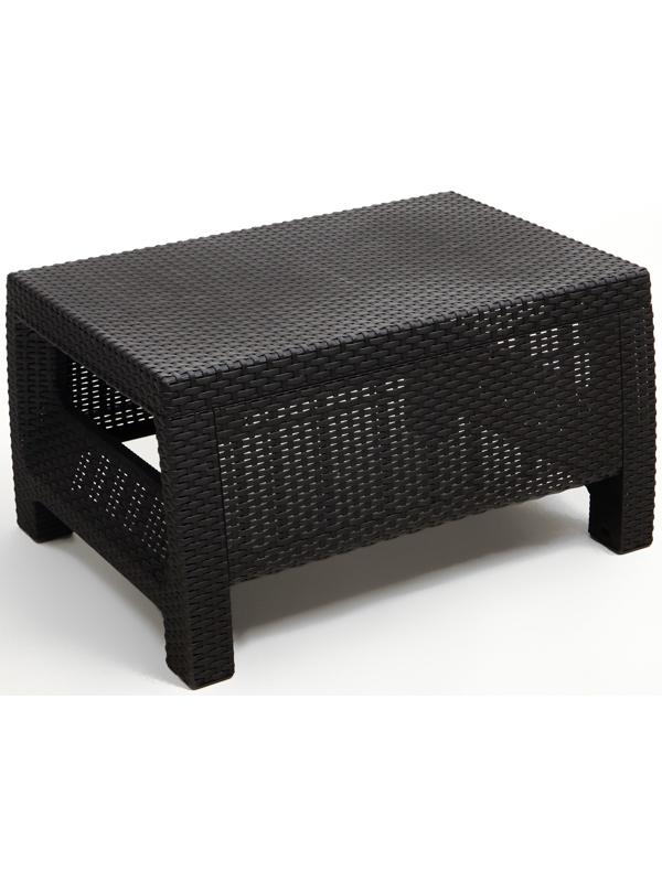 Набор садовой мебели: два кресла и стол, с подушками, мокко