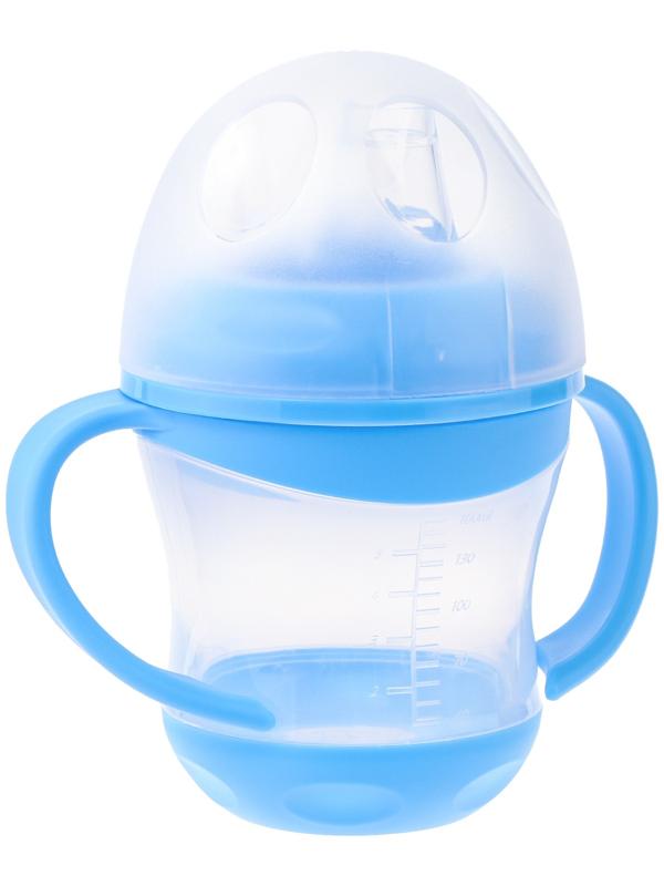 Поильник- непроливайка, антиколиковый, с силиконовым носиком, с ручками, МИКС