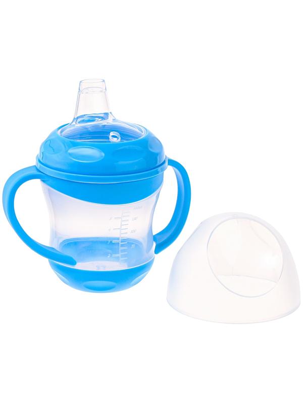 Поильник- непроливайка, антиколиковый, с силиконовым носиком, с ручками, МИКС