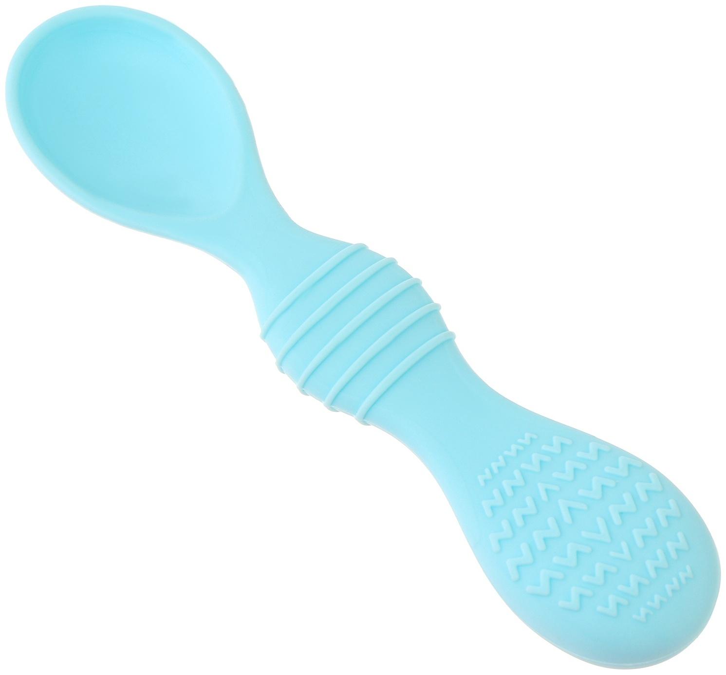 Тарелка детская на присоске с ложкой, силиконовая, МИКС