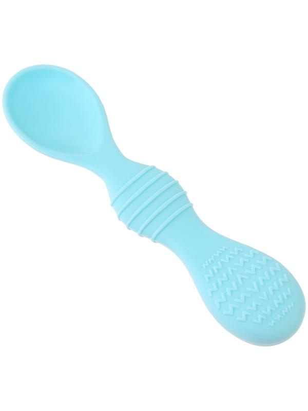 Тарелка детская на присоске с ложкой, силиконовая, МИКС