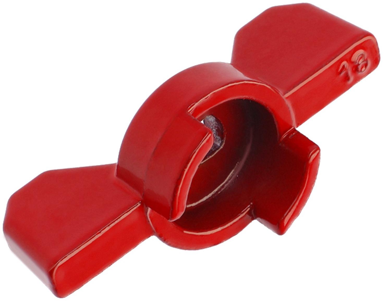 Ручка-бабочка для шарового крана ZEIN, усиленная, 1/2«-3/4», красная