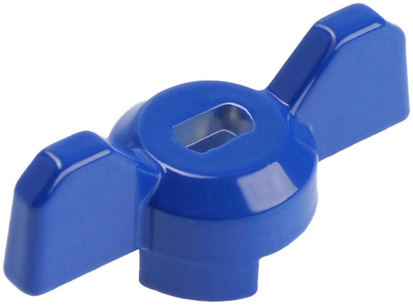 Ручка-бабочка для шарового крана ZEIN, усиленная, 1/2«-3/4», синяя