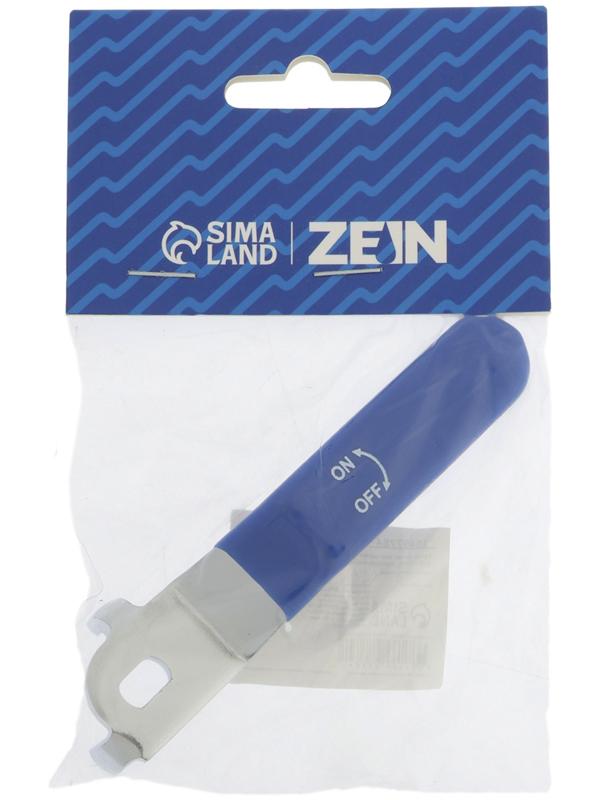 Ручка-рычаг для шарового крана ZEIN, усиленная, 1/2«-3/4», прорезиненная, синяя