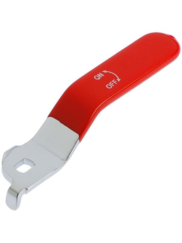 Ручка-рычаг для шарового крана ZEIN, усиленная, 1/2«-3/4», прорезиненная, красная