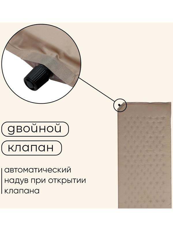 Матрас туристический maclay, 180х50х2.5см, самонадувной