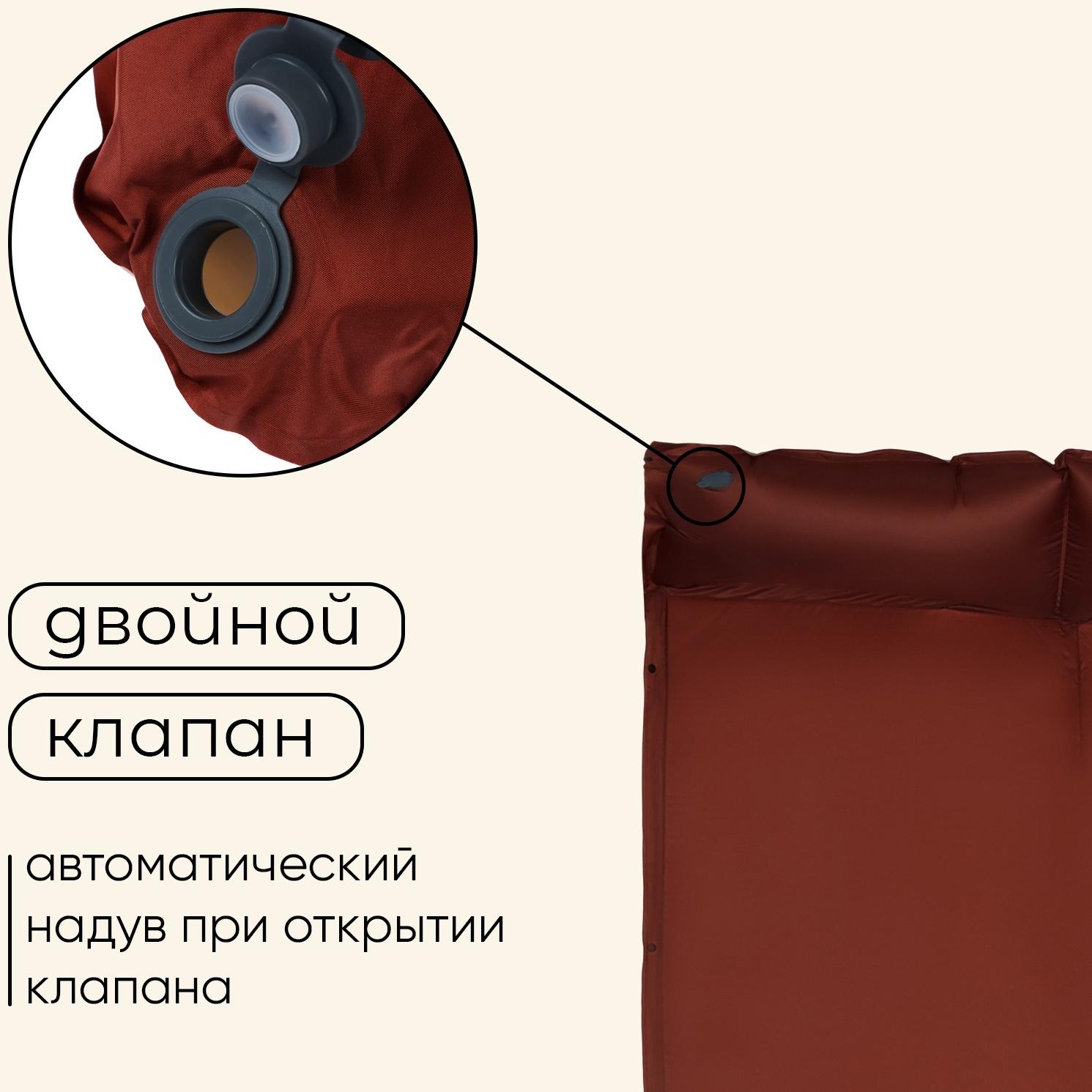 Матрас туристический maclay, 192х132х5 см, самонадувной