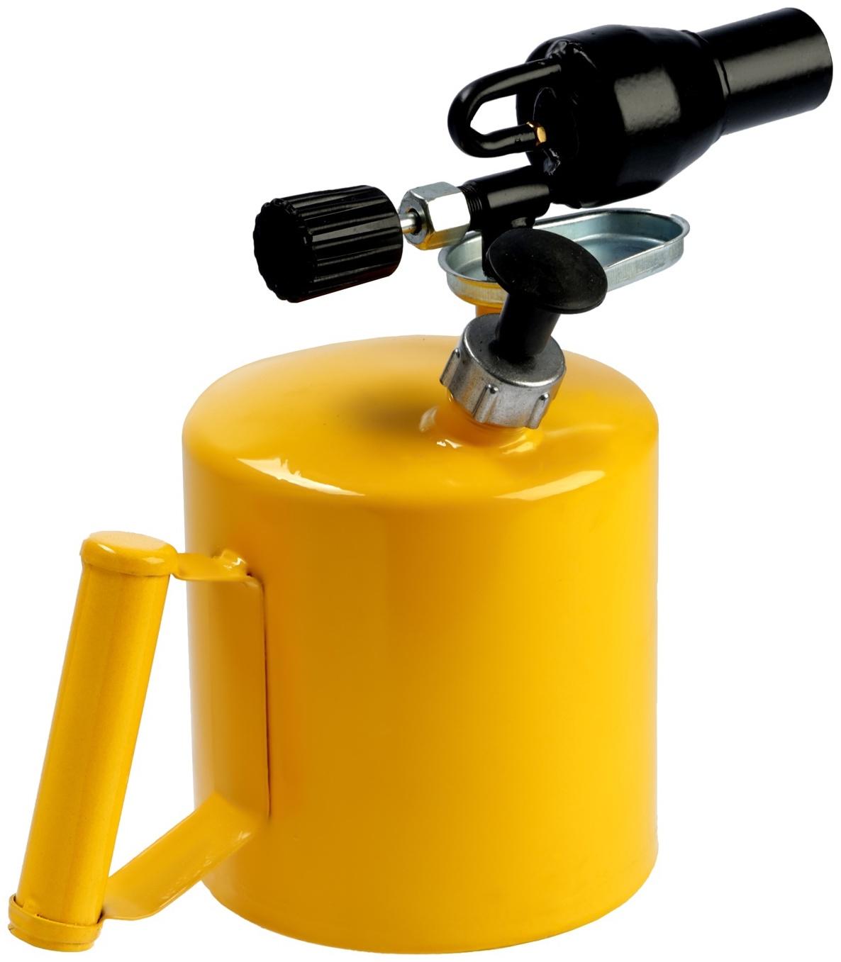 Лампа паяльная ТУНДРА, направленный факел пламени, расход <1.2 л/ч, АИ 92-95, объем 2 л