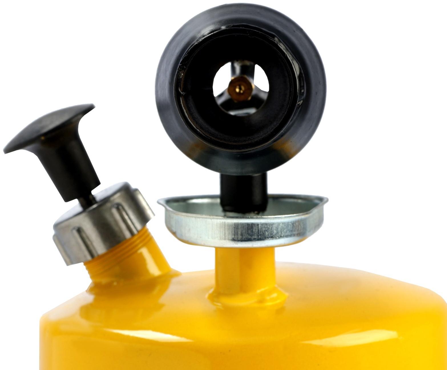 Лампа паяльная ТУНДРА, направленный факел пламени, расход <1.2 л/ч, АИ 92-95, объем 2 л