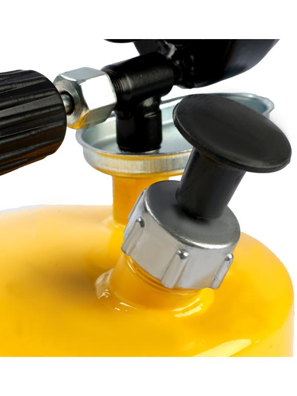 Лампа паяльная ТУНДРА, направленный факел пламени, расход <1.2 л/ч, АИ 92-95, объем 2 л