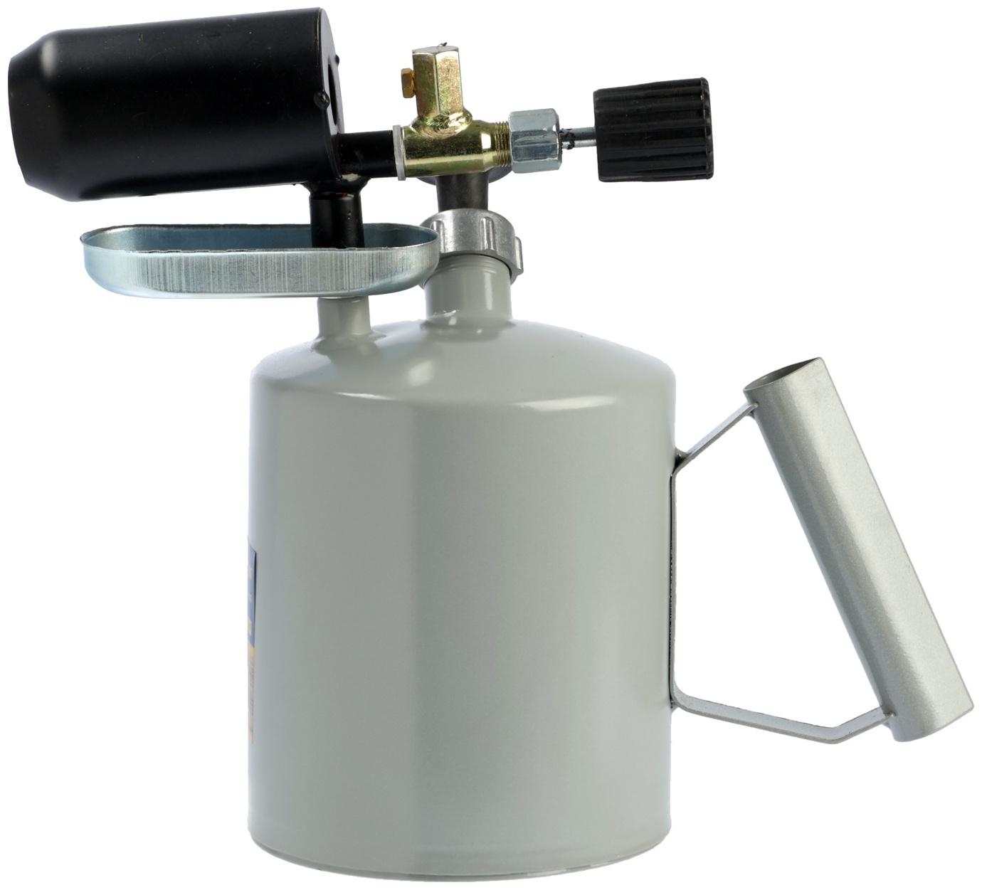 Лампа паяльная ТУНДРА, зауженный эжектор, расход <1.2 л/ч, АИ 92-95, объем 1.5 л