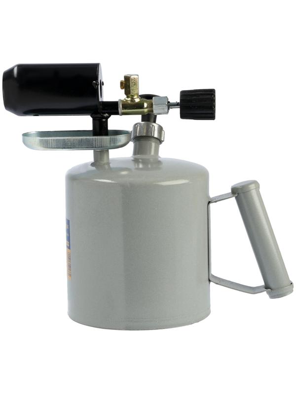 Лампа паяльная ТУНДРА, зауженный эжектор, расход <1.2 л/ч, АИ 92-95, объем 2 л