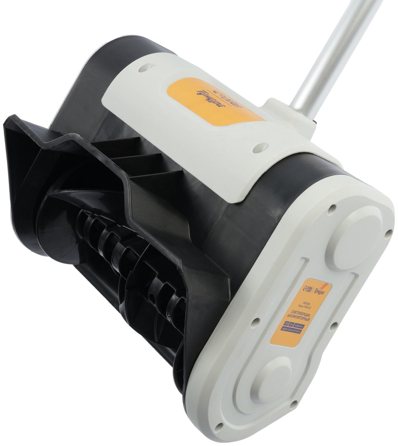 Снегоуборщик аккумуляторный ТУНДРА, 20 В, 2 Ач, ширина/высота 25/16 см, выброс 6 м