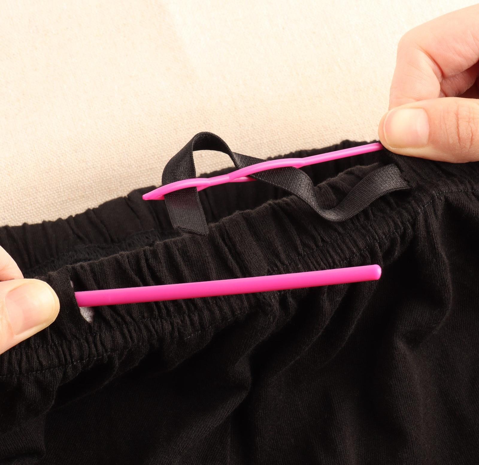 Спица гибкая для продевания резинки / тесьмы / шнура, 58 см, розовая