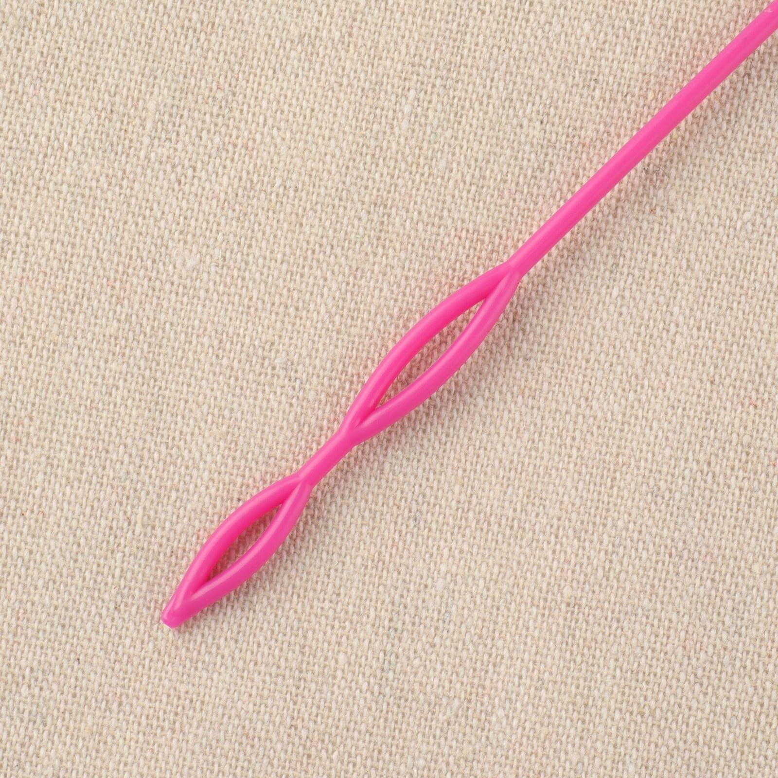 Спица гибкая для продевания резинки / тесьмы / шнура, 58 см, розовая
