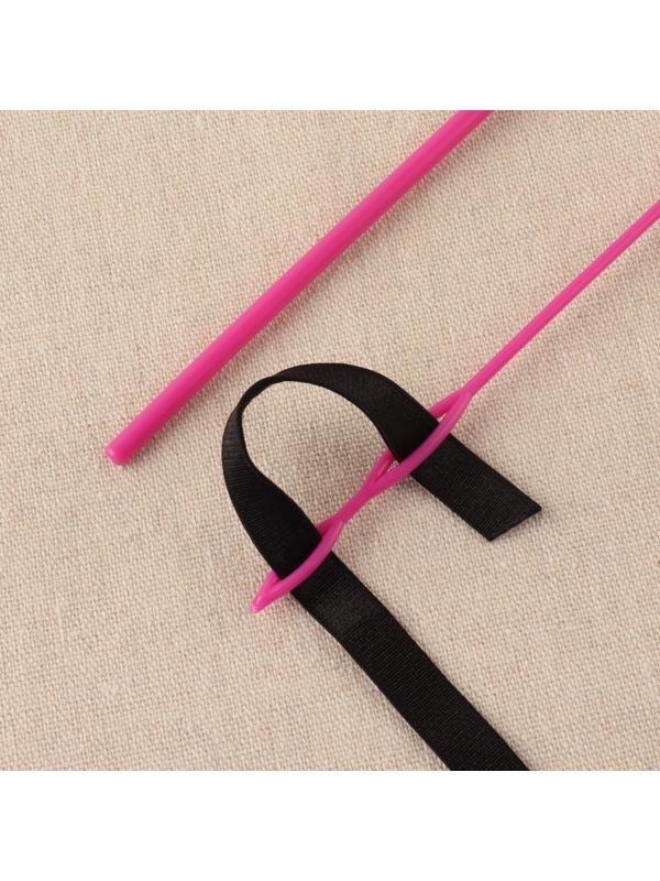 Спица гибкая для продевания резинки / тесьмы / шнура, 58 см, розовая