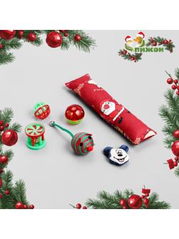 Новогодний набор игрушек для кошек