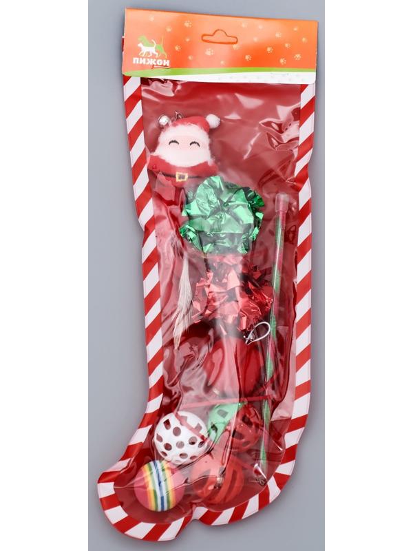 Новогодний набор игрушек для кошек