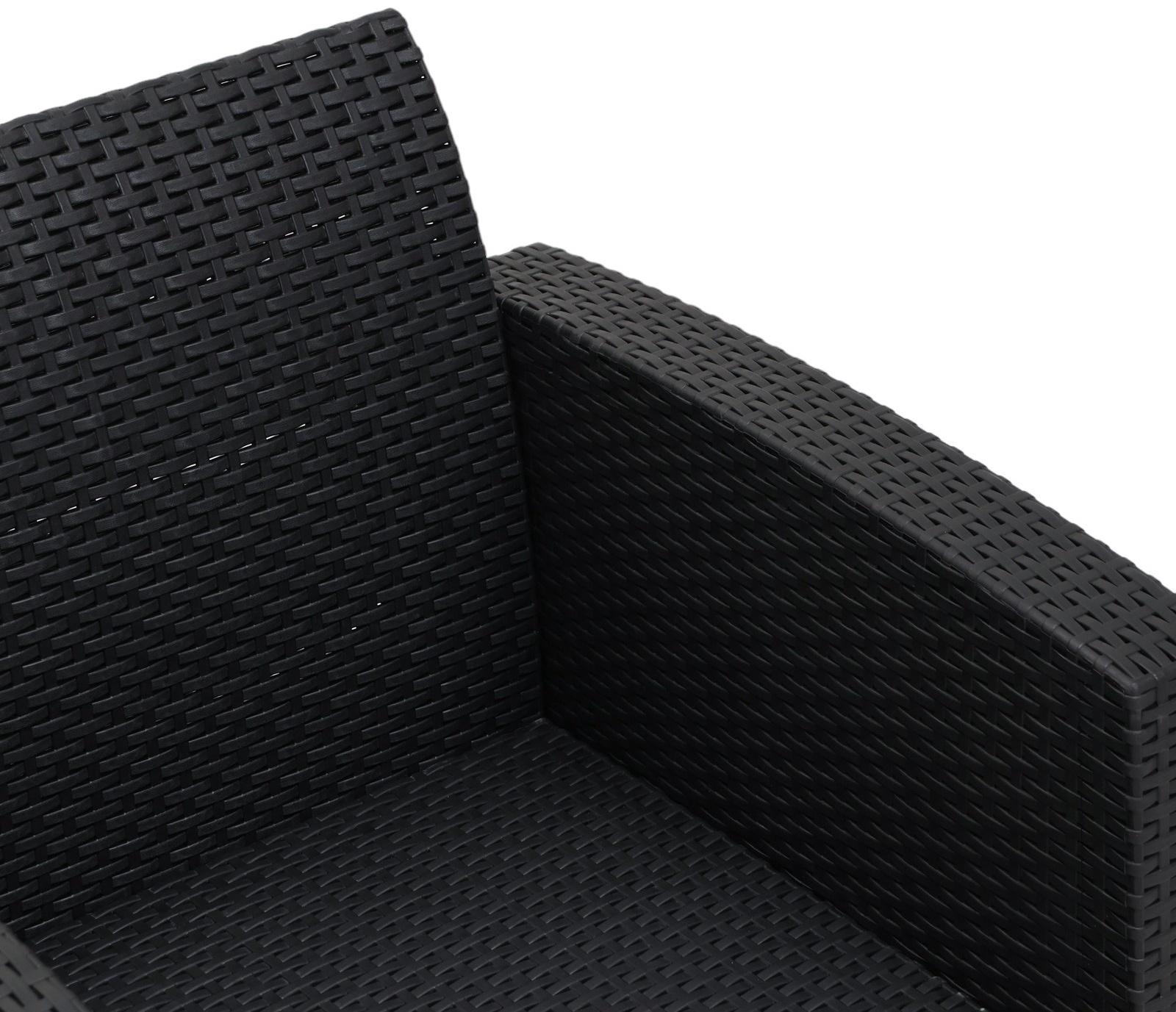 Набор садовой мебели Бора: 2 кресла + стол, антрацит