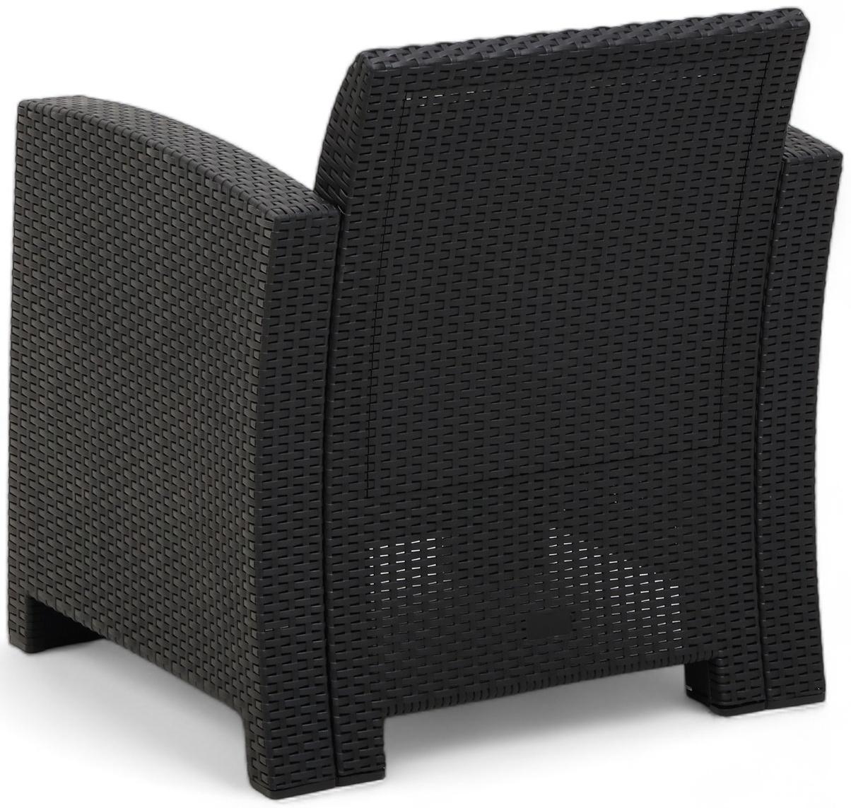 Набор садовой мебели Бора: 2 кресла + стол, антрацит