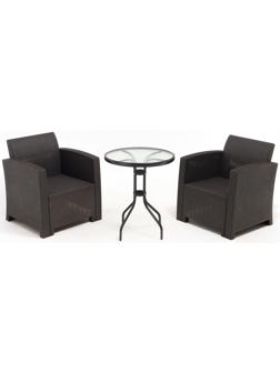 Набор садовой мебели Бора: 2 кресла + стол, Венге