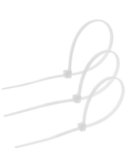 Хомут нейлоновый для стяжки, ТУНДРА, 2.5×150 мм, белый, 25 шт.