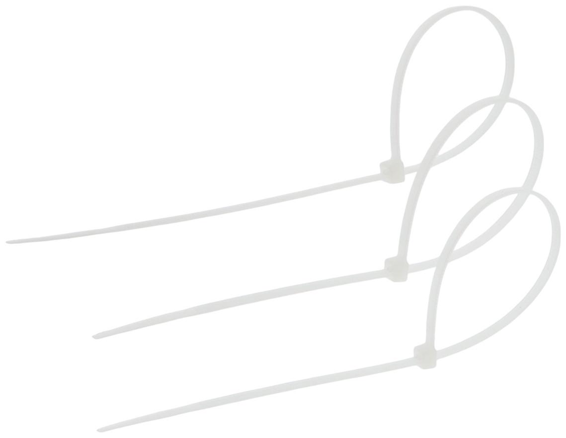 Хомут нейлоновый для стяжки, ТУНДРА, 3.6×250 мм, белый, 25 шт.