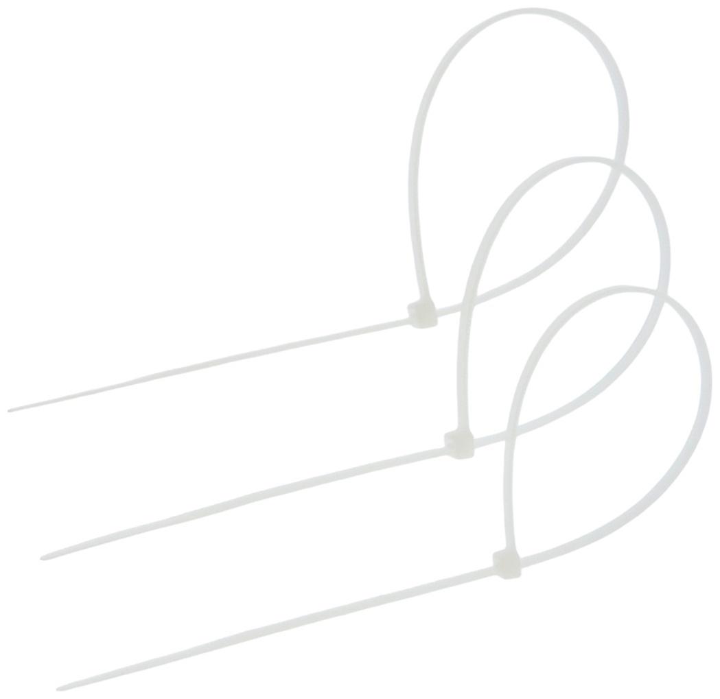 Хомут нейлоновый для стяжки, ТУНДРА, 3.6×300 мм, белый, 25 шт.