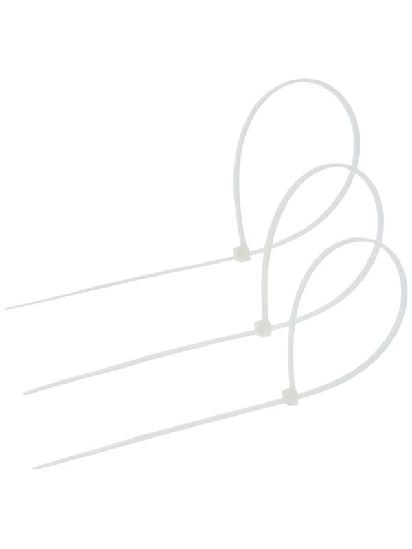 Хомут нейлоновый для стяжки, ТУНДРА, 3.6×300 мм, белый, 25 шт.