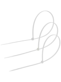 Хомут нейлоновый для стяжки, ТУНДРА, 4.8×400 мм, белый, 25 шт.