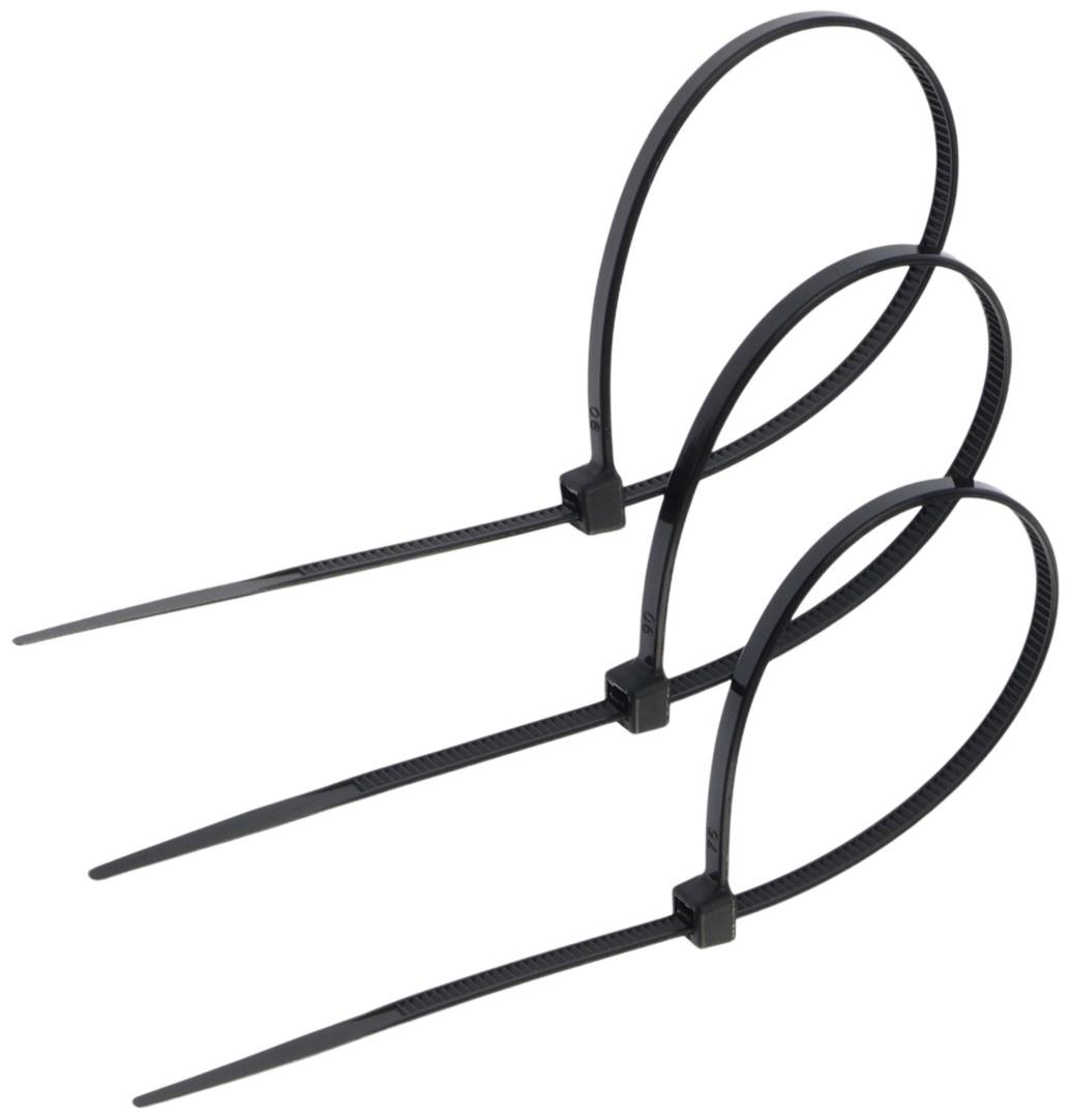 Хомут нейлоновый для стяжки, ТУНДРА, 3.6×200 мм, черный, 25 шт.