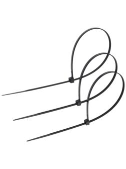 Хомут нейлоновый для стяжки, ТУНДРА, 3.6×250 мм, черный, 25 шт.