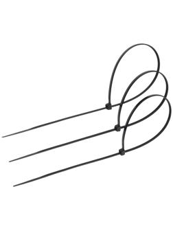 Хомут нейлоновый для стяжки, ТУНДРА, 3.6×300 мм, черный, 25 шт.