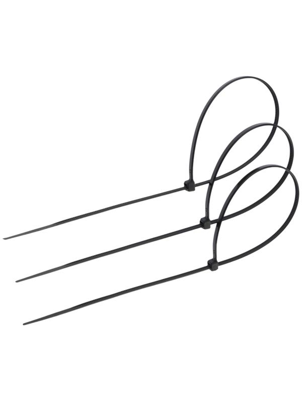 Хомут нейлоновый для стяжки, ТУНДРА, 3.6×300 мм, черный, 25 шт.