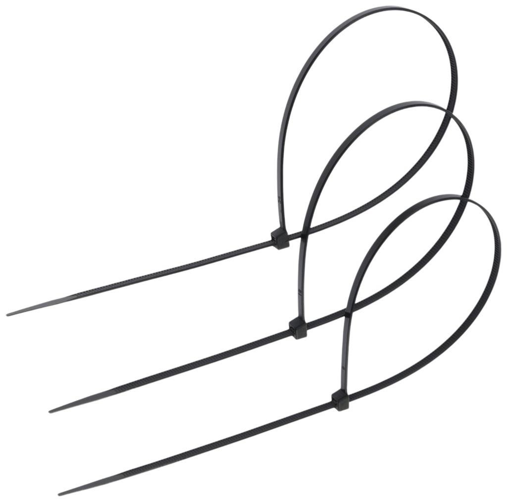 Хомут нейлоновый для стяжки, ТУНДРА, 4.8×400 мм, черный, 25 шт.