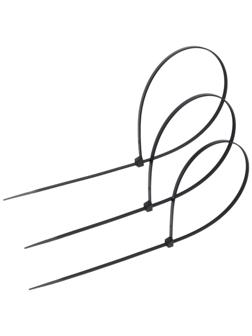 Хомут нейлоновый для стяжки, ТУНДРА, 4.8×400 мм, черный, 25 шт.
