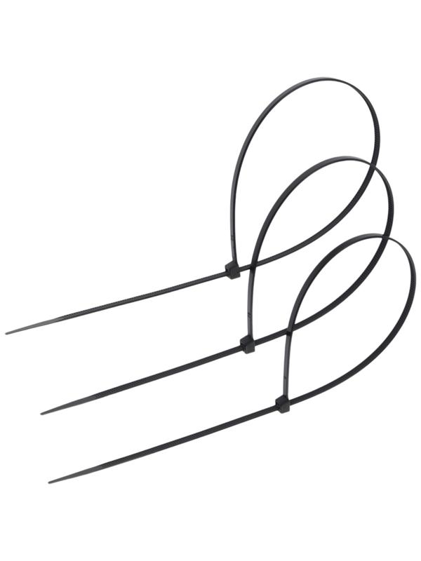 Хомут нейлоновый для стяжки, ТУНДРА, 4.8×400 мм, черный, 25 шт.