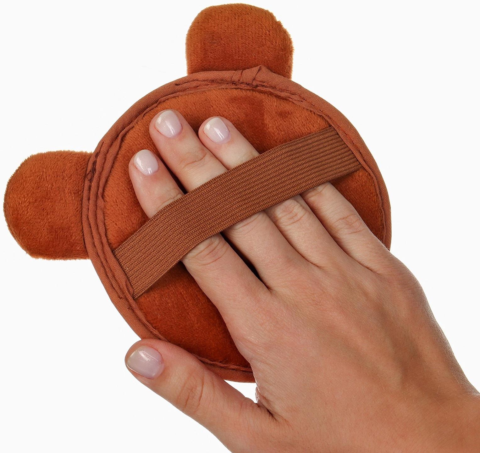 Мочалка детская «Мишка» 11х10 см, Крошка Я