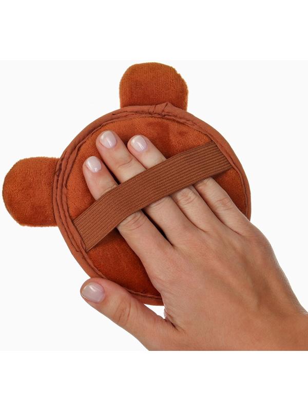 Мочалка детская «Мишка» 11х10 см, Крошка Я