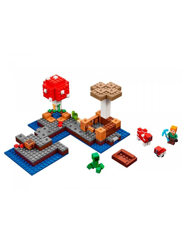 Конструктор Decool «Грибной остров» 824 (Minecraft 21129) / 252 детали