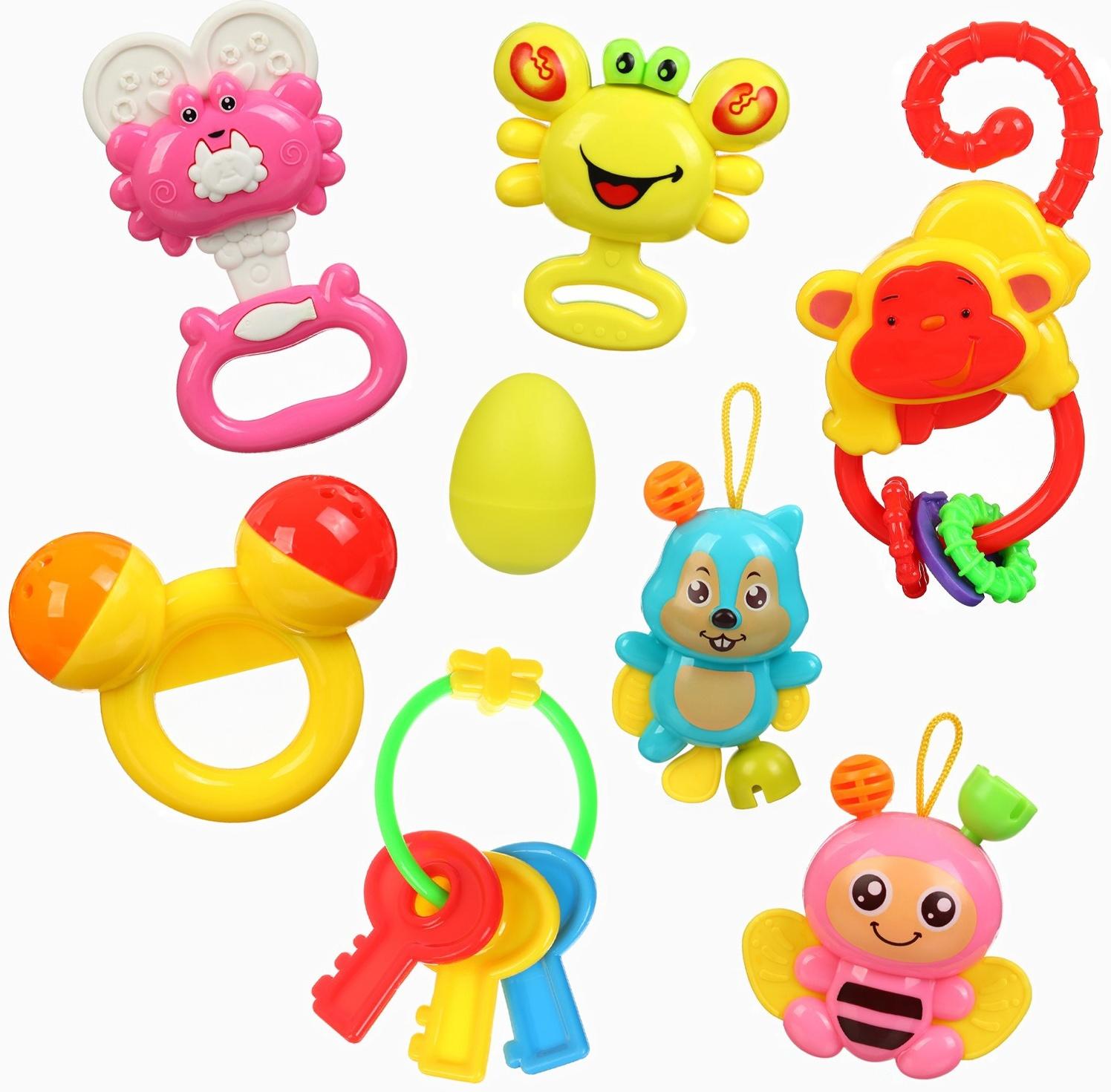 Набор погремушек в контейнере Крошка Я, 8 шт