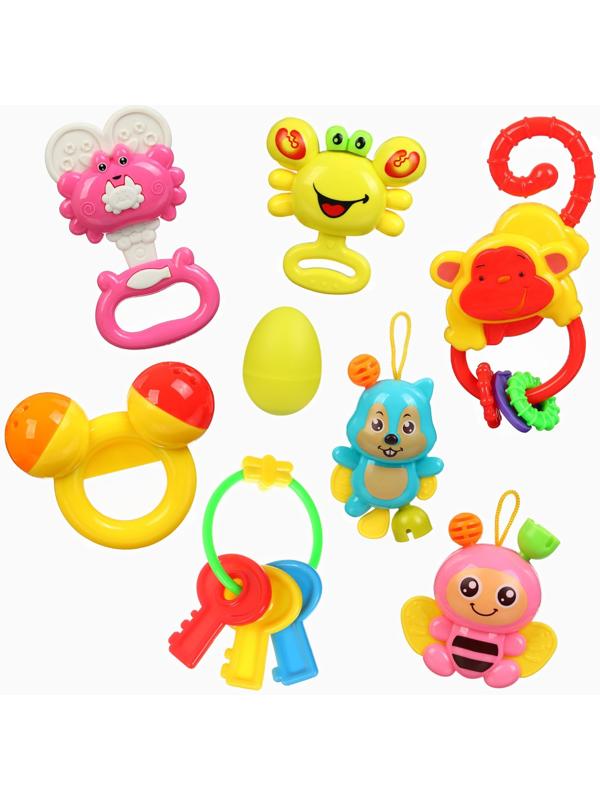 Набор погремушек в контейнере Крошка Я, 8 шт