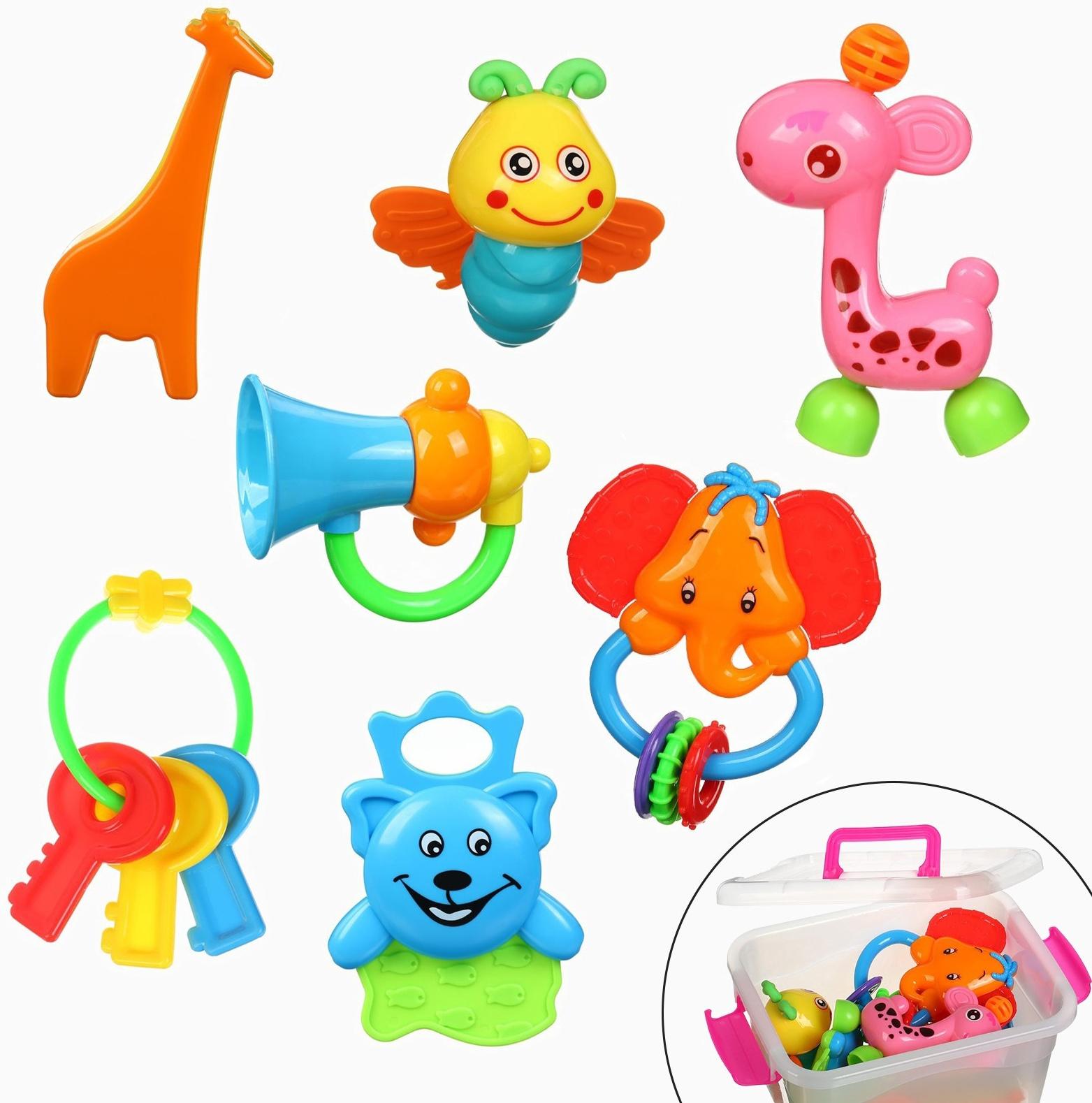 Набор погремушек в контейнере Крошка Я, 7 шт