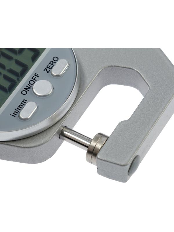 Толщиномер электронный ТУНДРА, металлический, диапазон 0-10 мм, точность 0.01 мм